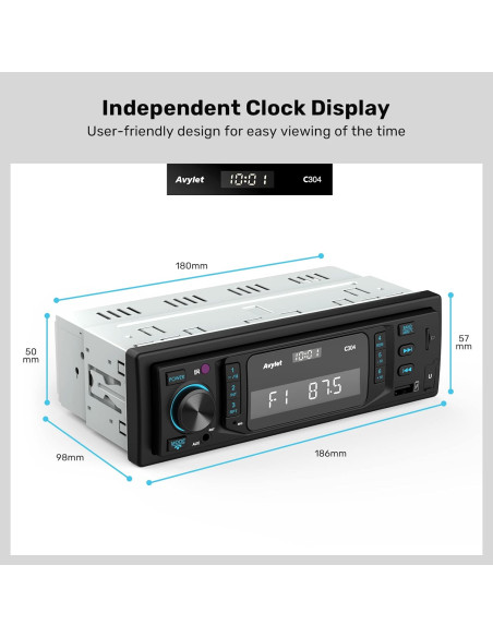 Radio MP3 auto Bluetooth USB