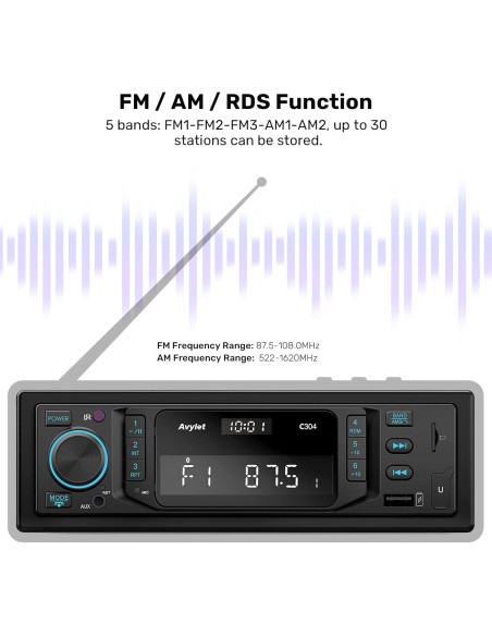 Radio MP3 auto Bluetooth USB