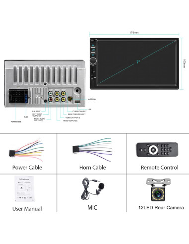 Auto Radio MP3 Bluetooth cu Touchscreen