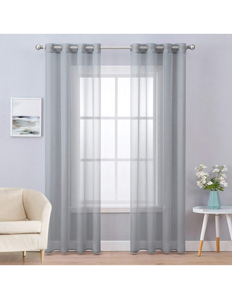 Set  2 perdele voal diverse culori