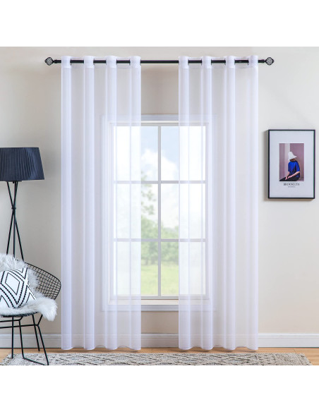 Set  2 perdele voal diverse culori