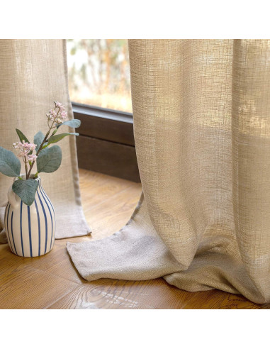 Draperii bej lana