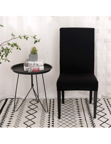 Set 4 huse negre scaun