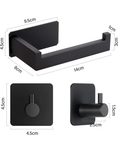 Set baie negru prosoape
