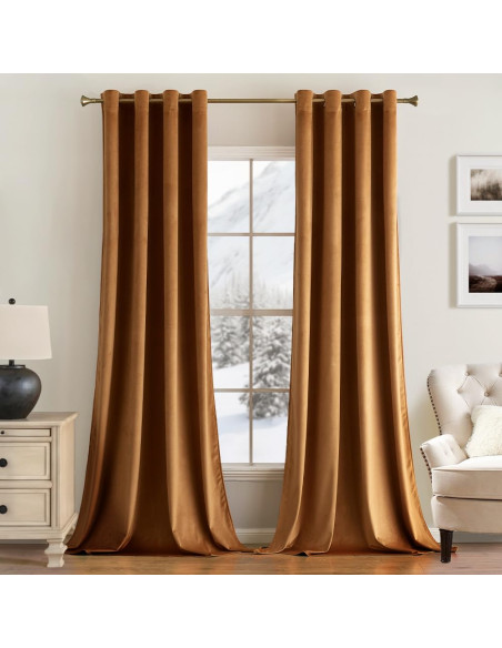 Draperii catifea maro