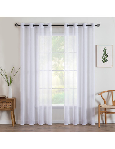 Set 2 Perdele Albe Classic