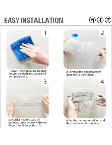 Set rafturi baie inox