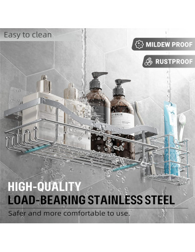 Set rafturi baie inox