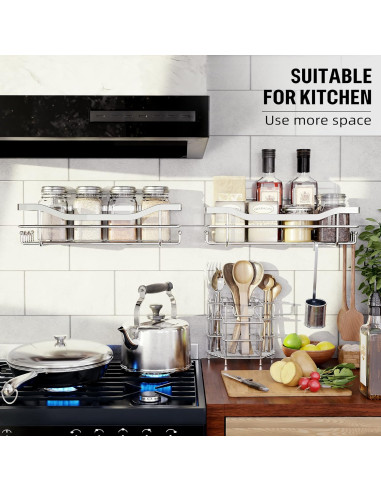 Set rafturi baie inox