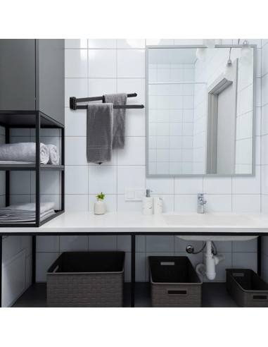 Suport 2 prosoape negru