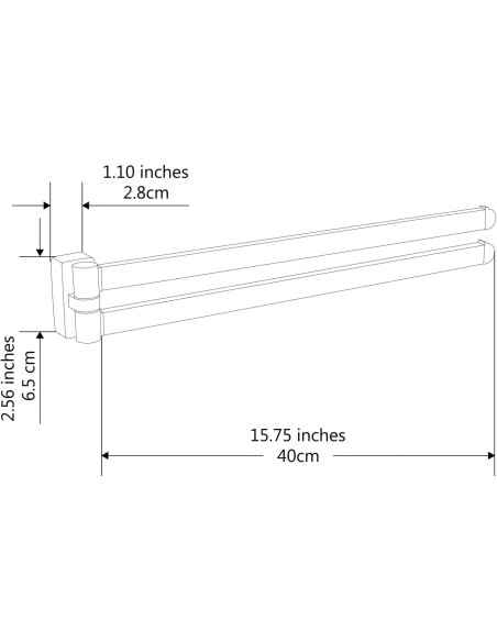 Suport 2 prosoape negru