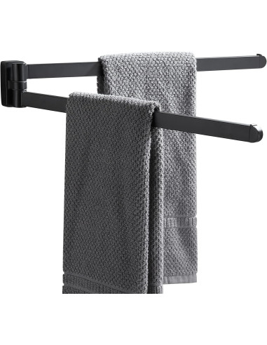 Suport 2 prosoape negru