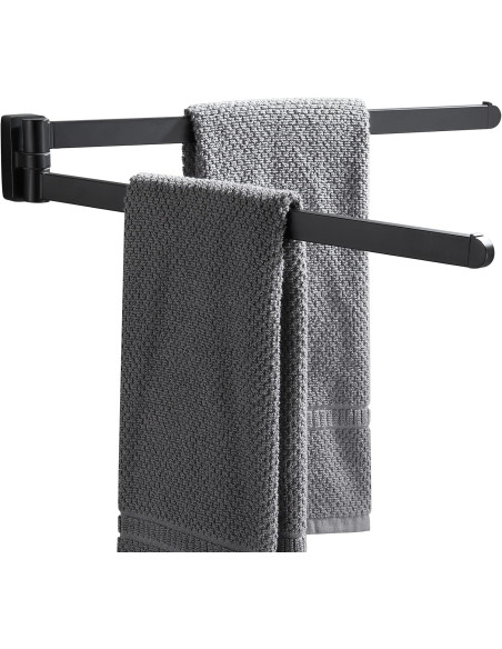 Suport 2 prosoape negru