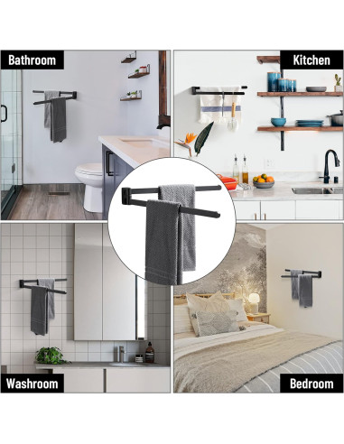 Suport 2 prosoape negru