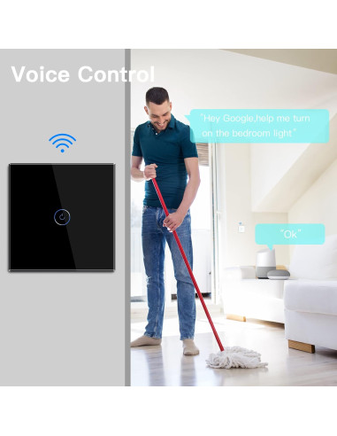 Intrerupator wireless negru