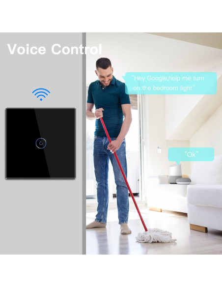 Intrerupator wireless negru