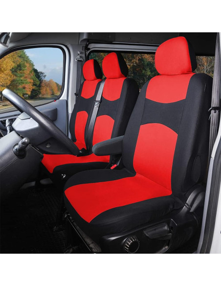 Set huse negru cu rosu duba 3 locuri