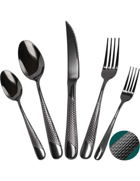 Set tacamuri Black Inox