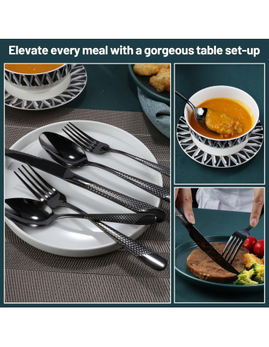 Set tacamuri Black Inox