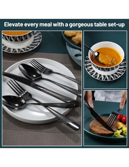 Set tacamuri Black Inox