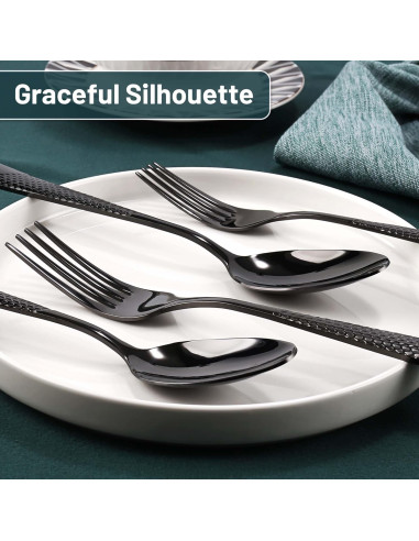 Set tacamuri Black Inox