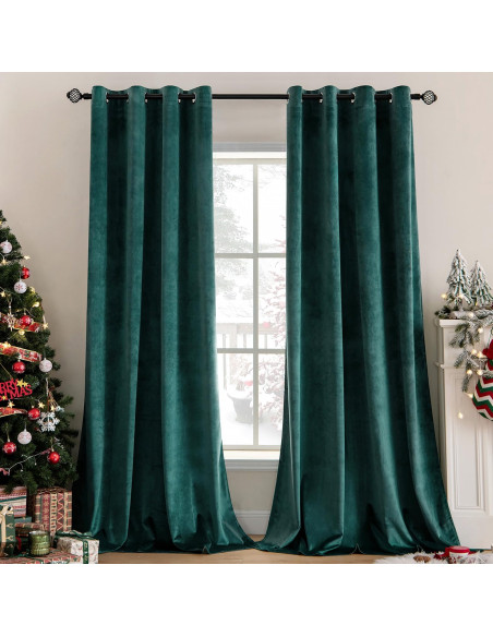Draperii catifea verde